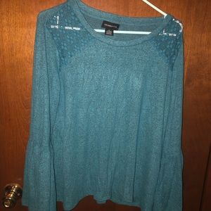XL Liz Claiborne sweater.  Heathered Aqua.